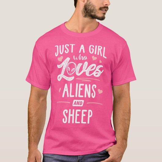 Nur ein Mädchen, das Außerirdischen und Frauen Lie T-Shirt (Vorderseite)