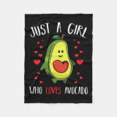 Nur ein Mädchen, das Avocado Liebe Fleecedecke (Vorderseite)
