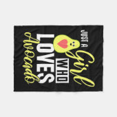 Nur ein Mädchen, das Avocado Liebe Fleecedecke (Vorderseite (Horizontal))