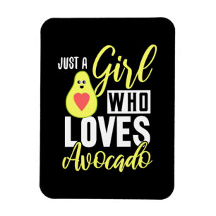 Nur ein Mädchen, das Avocado Liebe Magnet