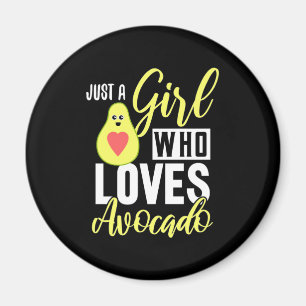 Nur ein Mädchen, das Avocado Liebe Magnet