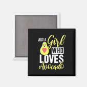 Nur ein Mädchen, das Avocado Liebe Magnet (Vorderseite/Rückseite)
