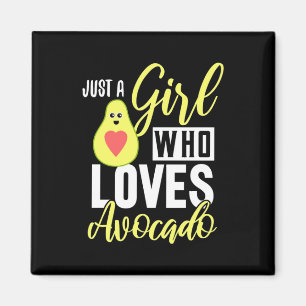 Nur ein Mädchen, das Avocado Liebe Magnet