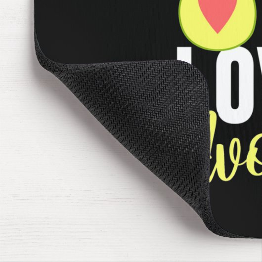 Nur ein Mädchen, das Avocado Liebe Mousepad (Ecke)