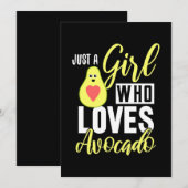 Nur ein Mädchen, das Avocado Liebe Save The Date (Vorne/Hinten)