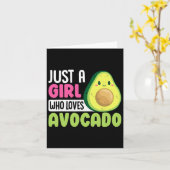 Nur ein Mädchen, das Avocado Lieben Funny Healthfo Karte (Gelbe Blume)