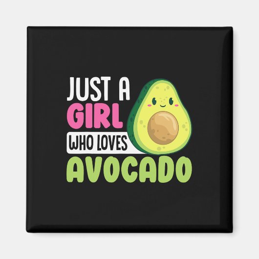 Nur ein Mädchen, das Avocado Lieben Funny Healthfo Magnet (Vorne)