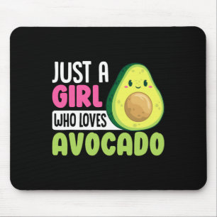 Nur ein Mädchen, das Avocado Lieben Funny Healthfo Mousepad