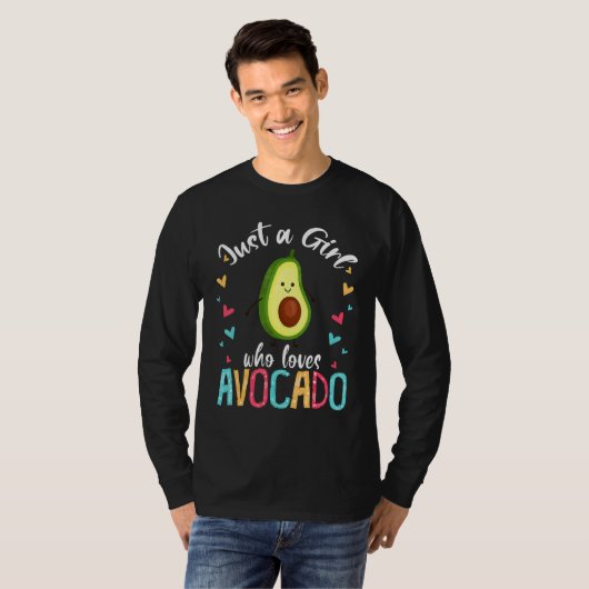 Nur ein Mädchen, das Avocado Niedlich Avocado Food T-Shirt (Vorne ganz)