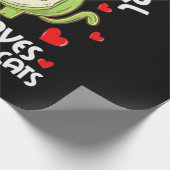 Nur ein Mädchen, das Avocado und Katzen Liebe Geschenkpapier (Ecke)