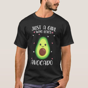 Nur ein Mädchen, das Avocados für weibliche Kinder T-Shirt