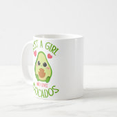 Nur ein Mädchen, das Avocados Liebe Kaffeetasse (Vorderseite Links)