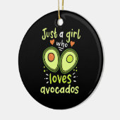 Nur ein Mädchen, das Avocados Liebe Keramik Ornament (Links)