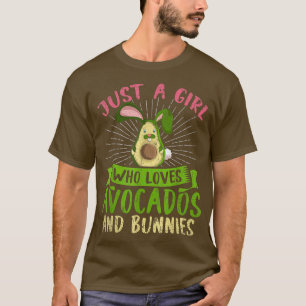 Nur ein Mädchen, das Avocados und Bunnies Lieben T-Shirt