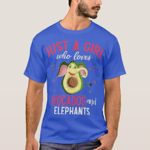Nur ein Mädchen, das Avocados und Elefanten in Afr T-Shirt