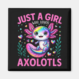Nur ein Mädchen, das Axolotl Kawaii Kinder Mädchen Magnet