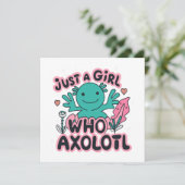 Nur ein Mädchen, das Axolotl Liebe (Stehend Vorderseite)
