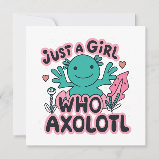 Nur ein Mädchen, das Axolotl Liebe (Vorderseite)