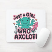 Nur ein Mädchen, das Axolotl Liebe Mousepad (Mit Mouse)