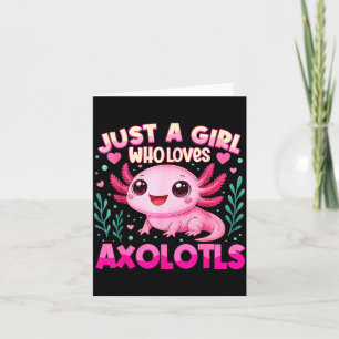 Nur Ein Mädchen, Das Axolotl Liebt Axolotl Kawaii Karte