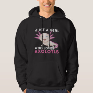 Nur ein Mädchen, das Axolotl liebt - Mexikanischer Hoodie