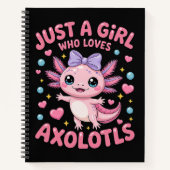 Nur ein Mädchen, das Axolotl liebt  Notizblock (Vorderseite)