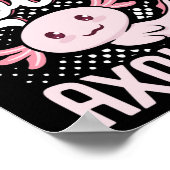 Nur ein Mädchen, das Axolotls Kawaii Lieben Poster (Ecke)