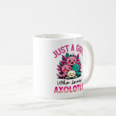 Nur ein Mädchen, das Axolotls Lieben Kaffeetasse (VorderseiteRechts)