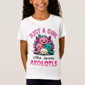 Nur ein Mädchen, das Axolotls Lieben T-Shirt (Vorderseite)
