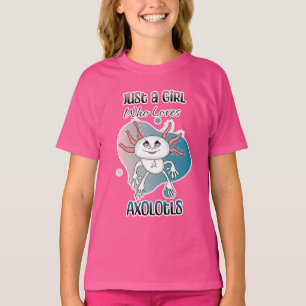 Nur ein Mädchen, das Axolotls Lieben T-Shirt