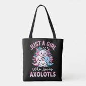 Nur ein Mädchen, das Axolotls Lieben Tasche (Rückseite)