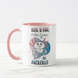 Nur ein Mädchen, das Axolotls Lieben Tasse