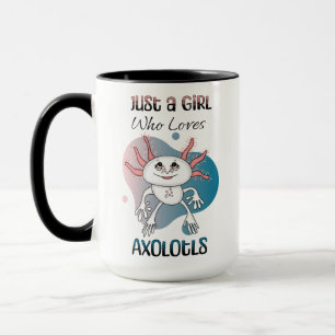 Nur ein Mädchen, das Axolotls Lieben Tasse