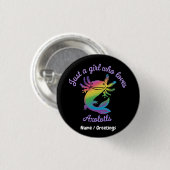 Nur ein Mädchen, das Axolotys Niedlich anpassbar L Button (Vorne & Hinten)