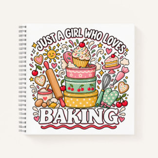 Nur ein Mädchen, das Backen liebt Geschenk Rosa Re Notizblock