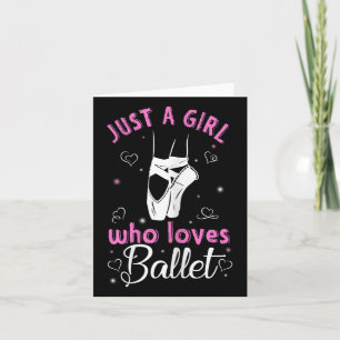 Nur ein Mädchen, das Ballett für Ballettliebhaber Karte