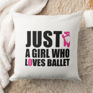 Nur ein Mädchen, das Ballett Lieben Kissen