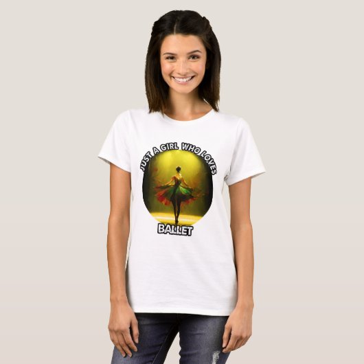 Nur ein Mädchen, das Ballett Lieben T-Shirt (Vorne ganz)