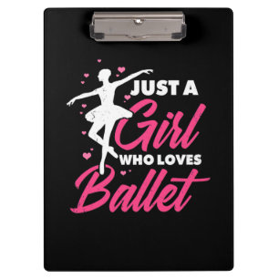 Nur ein Mädchen, das Balletttanz Lieben Klemmbrett