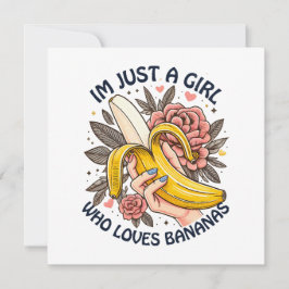 Nur ein Mädchen, das Bananen Liebe