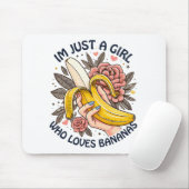 Nur ein Mädchen, das Bananen Liebe Mousepad (Mit Mouse)