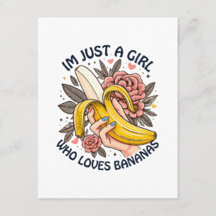 Nur ein Mädchen, das Bananen liebt  Begleitkarte