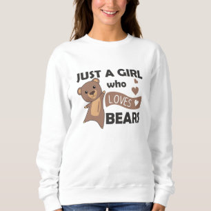 Nur ein Mädchen, das Bären Liebe - Süßer Bär Sweatshirt