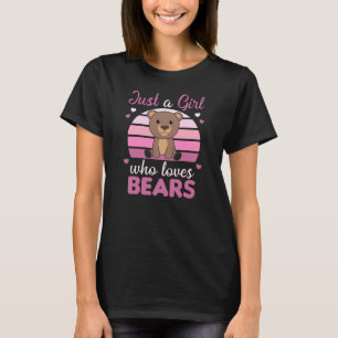 Nur ein Mädchen, das Bären Liebe - Süßer Bär T-Shirt