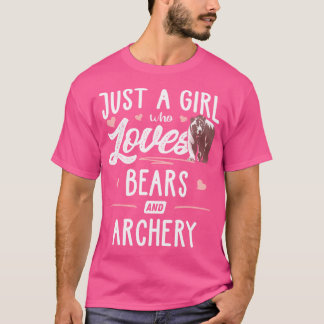 Nur ein Mädchen, das Bären und Bogenbier Liebe T-Shirt