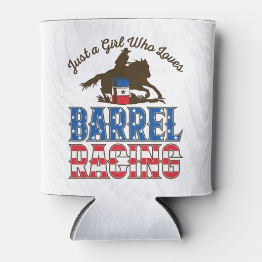 Nur ein Mädchen, das Barrel Racing Liebe Dosenkühler (Vorderseite)