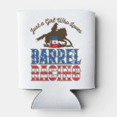 Nur ein Mädchen, das Barrel Racing Liebe Dosenkühler (Rückseite)