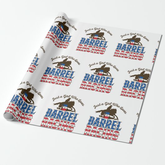 Nur ein Mädchen, das Barrel Racing Liebe Geschenkpapier (Ungerollt)