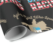 Nur ein Mädchen, das Barrel Racing Liebe Geschenkpapier (Rolleneckpunkt)