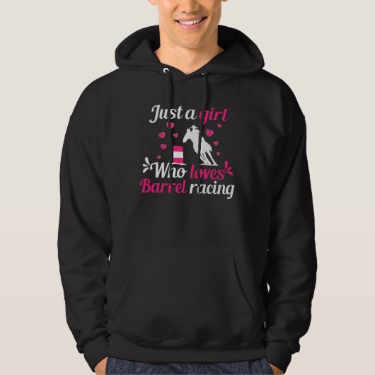 Nur ein Mädchen, das Barrel Racing Liebe Hoodie (Vorderseite)